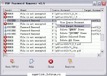 pdf password remover v.3.0 pdf password remover can used decrypt protected adobe acrobat pdf files,