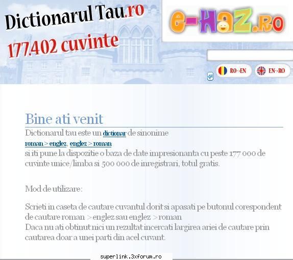 Dictionar englez roman - webmaster - Link-uri utile