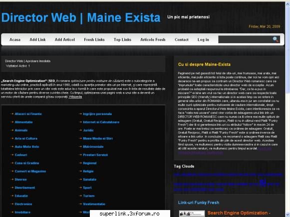 Director Web | Romania si WORLD WIDE - Optimizare, promovare si sfaturi SEO utile. LISTA - Link-uri utile