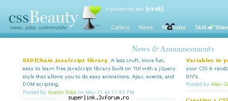 Top 10 CSS Galleries - delaurentis - Tutoriale adunate de pe net