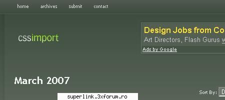 Top 10 CSS Galleries - delaurentis - Tutoriale adunate de pe net