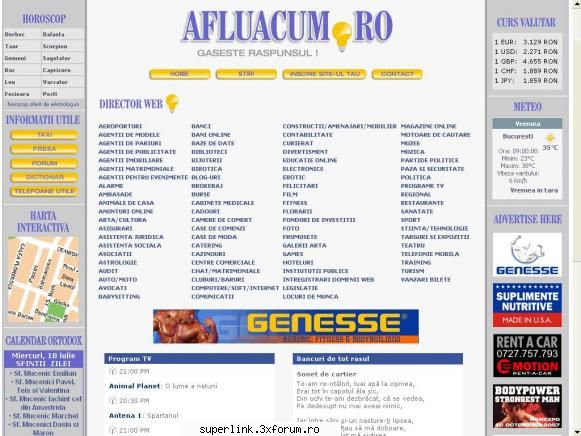 site cu top - daca ai site, baga-l aici - gasesti tot ce vreipe un site bine organizat - Link-uri utile