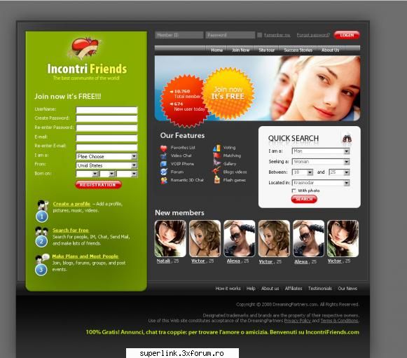 www.incontrifriends.com - Cel mai nou site de prietenii, intalniri online - Click
